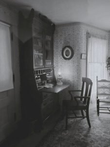 Desk in the Presidential farmhouse of the Calvin Coolidge Historic Site while on tour