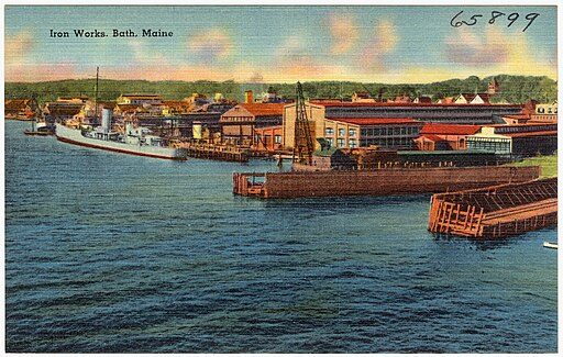 Historic shipyard and Ironworks in Bath, Maine