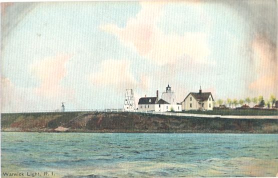 Early 1900s postcard of the Warwick Lighthouse