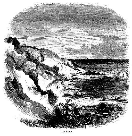 1860 image of the Gay Head Cliffs on Martha's Vineyard