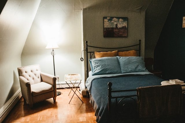 Charming guest room at a local bed and breakfast near Warwick
