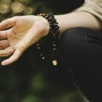 Practicing yoga at an outdoors yoga studio, Greenwich, CT