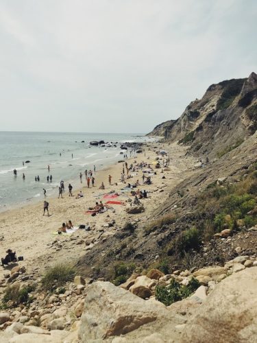 Relaxing beachscape of Block Island