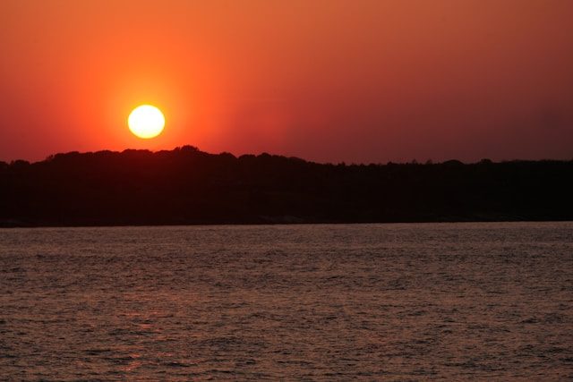 Scenic view of Oakland Beach in Warwick, RI