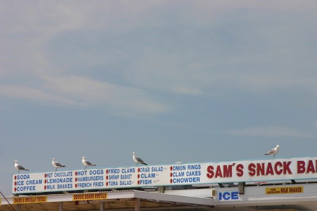 Standard beach fare, from clam chowder to a lobster roll, at Sam's Snack Bar