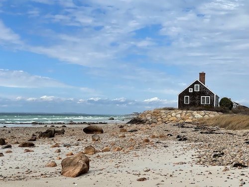 Solitary Cape Cod home overlooking the ocean