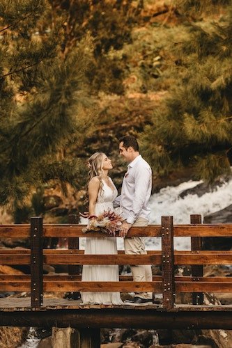 Places To Elope In Ct: Top 23 Most Unique Spots 12 Photo shoot on elopement day at Kent Falls State Park
