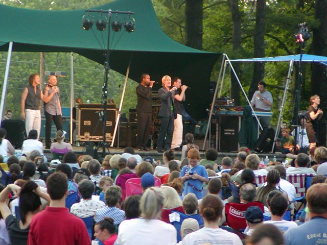 Rockapella performing for the L.L. Bean summer concert series
