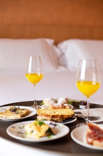 A romance package includes breakfast in one of their luxury rooms