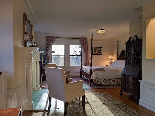 Bed And Breakfast Wedding Venues: Most Unique &Amp; Charming Spot 13 The former primary bedroom of the Seaman-Brush house now is a perfect bridal suite at Stanton House Inn