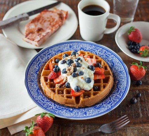 Breakfast at a Vermont bed and breakfast, close to the Vermont State House and Savoy Theater