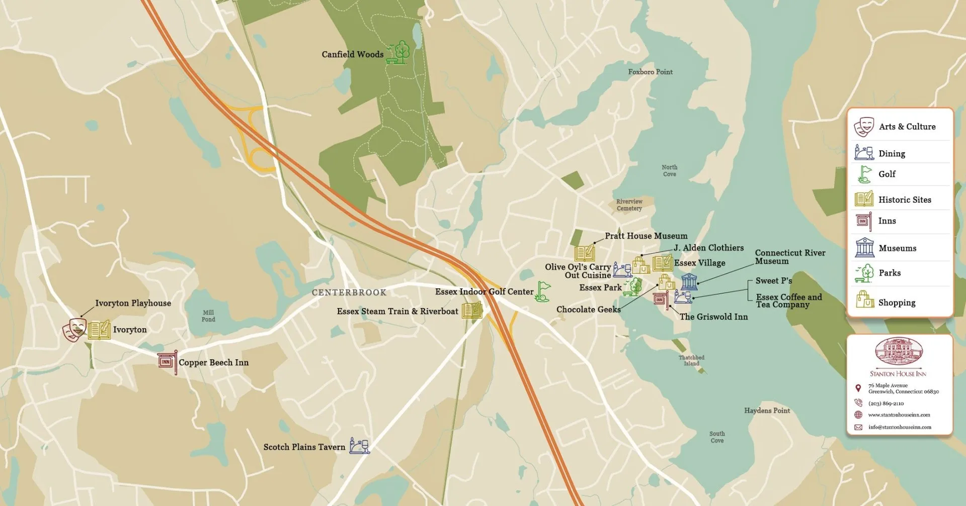 Things To Do In Essex Ct: Top 23 Most Unique Spots 2 things to do in essex ct map Things to do in Essex CT: Top 23 Most Unique Spots