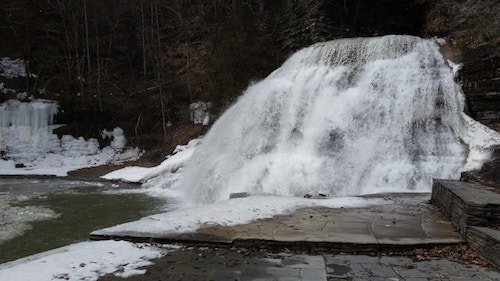 Enfield Falls in November at Robert Treman State Park