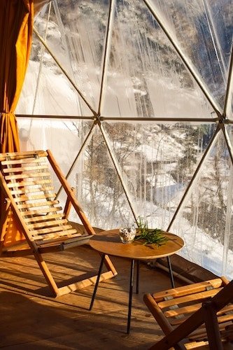 Nordic-style glamping cabins by the waterfront