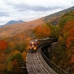 One of the best fall foliage train rides in New England is in New Hampshire