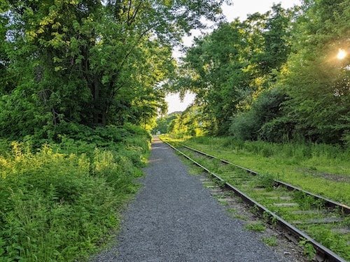 The Kingston Point Rail Trail, leading to Kingston Point Beach