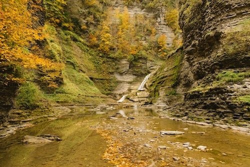 Gorge trail along one of the best hikes in upstate New York