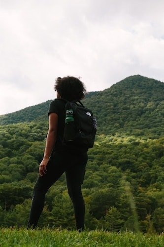 Hiker exploring the trails in Green Mountain National Forest