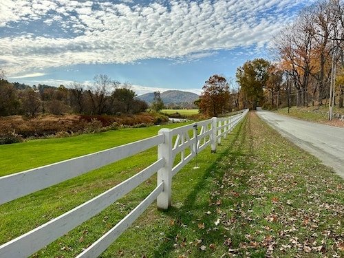 A country road in Woodstock, a Vermont standard for charming New England towns