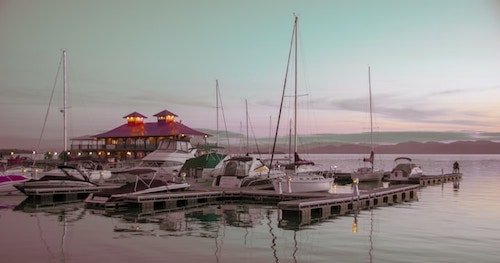 Scenic view of Lake Champlain