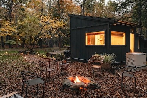 One of the boutique cabins in Woodstock
