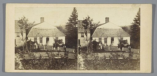 Vermont Birth place of Hiram Powers, Sculptor, in Woodstock, Vermont