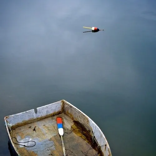 Calm moment on Rockport Harbor on Cape Ann