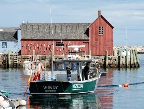 Fishing boats passing Motif #1
