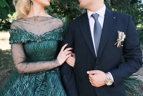 Future husband and wife, ready to celebrate the perfect day in New England