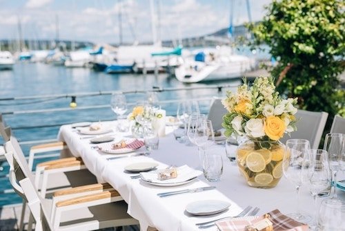 Brunch weddings on the water