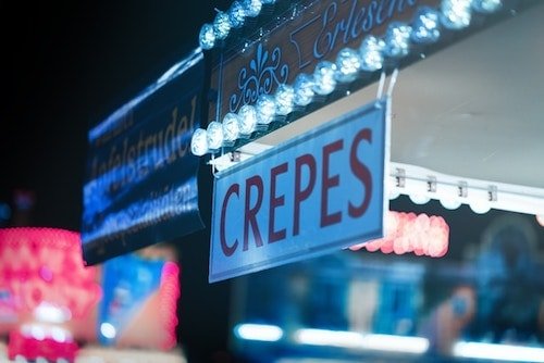 Crepes sold at a food truck at Oktoberfest