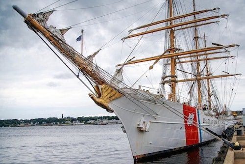 Ship on display at Sailfest in New London, CT