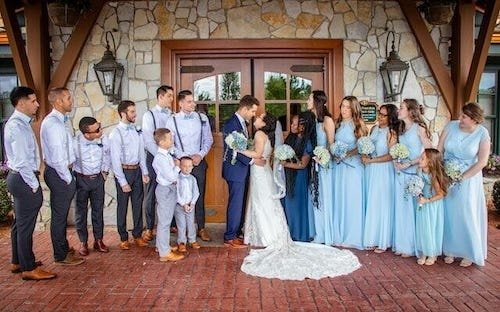 A beautiful outdoor setting at one of the small wedding venues in CT located in a country club, perfect for an intimate wedding ceremony.