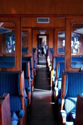 Interior of a steam train