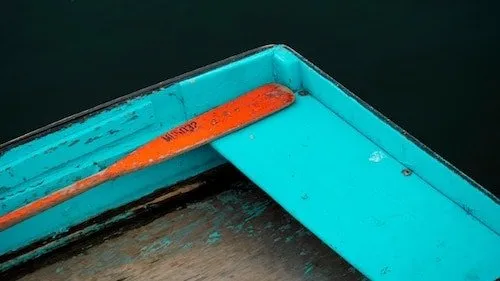 Rowboat in Rockport Harbor