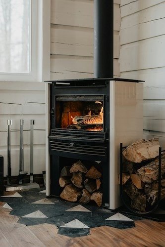 Cozy fireplace