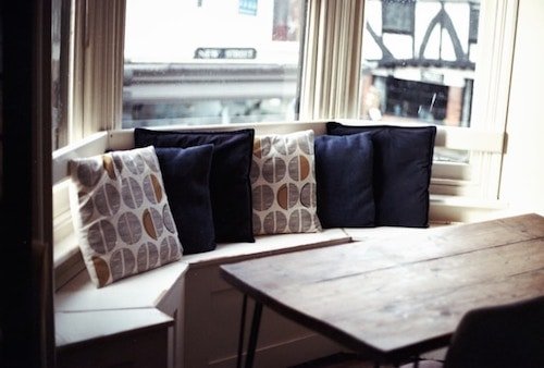 Cozy seat in a bar