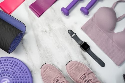 Yoga mat, comfortable clothing, and personal care items for a yoga retreat