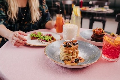 Enjoying excellent service and exceptional ingredients procured locally for brunch