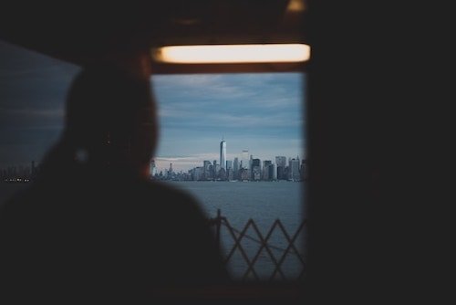 New York in January, as seen from the Staten Island ferry