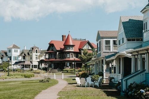 Victorian style houses on Martha's Vineyard.