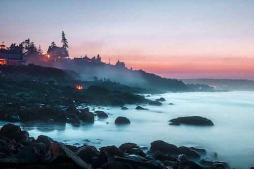 Dusk in southern Maine in Ogunquit