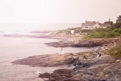 Hazy day on the Marginal Way coastal walk