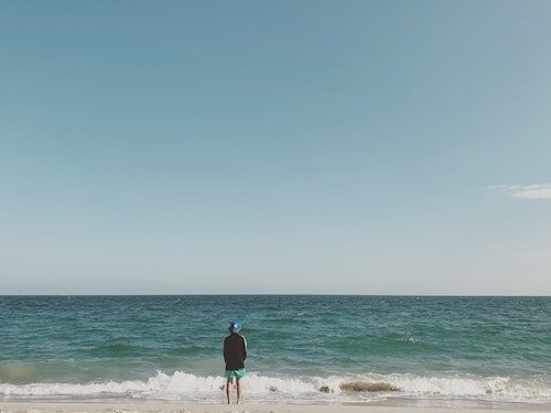 Relaxing day at a Long Island beach