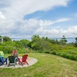 The view from a Maine bed and breakfast on the Maine coast