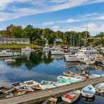 Harbor on downtown Ogunquit, leading to the Atlantic Ocean from Southern Maine, one of the best things to do in Ogunquit Maine
