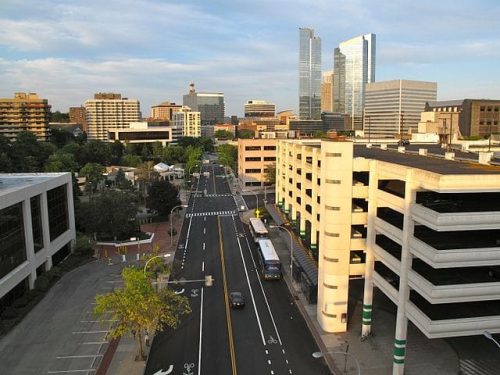 The city of White Plains, from the west side of town