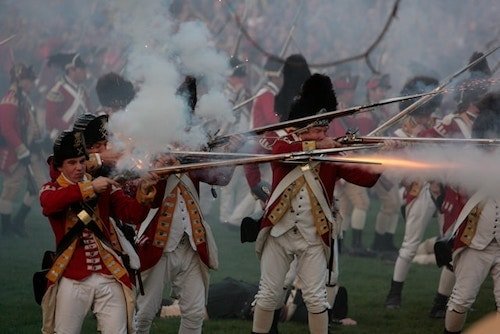 Historical re-enactment in Concord, MA