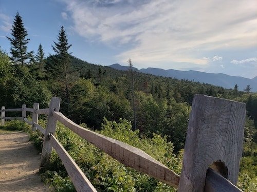 View along the Kancamagus Highway in New Hampshire
