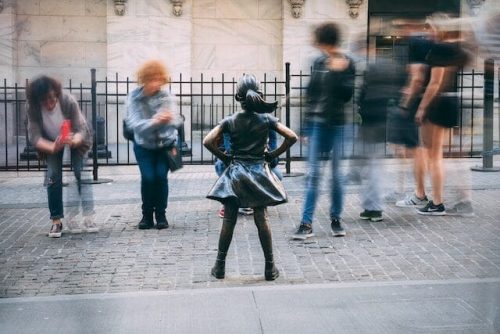 Fearless Girl statue on Broad St